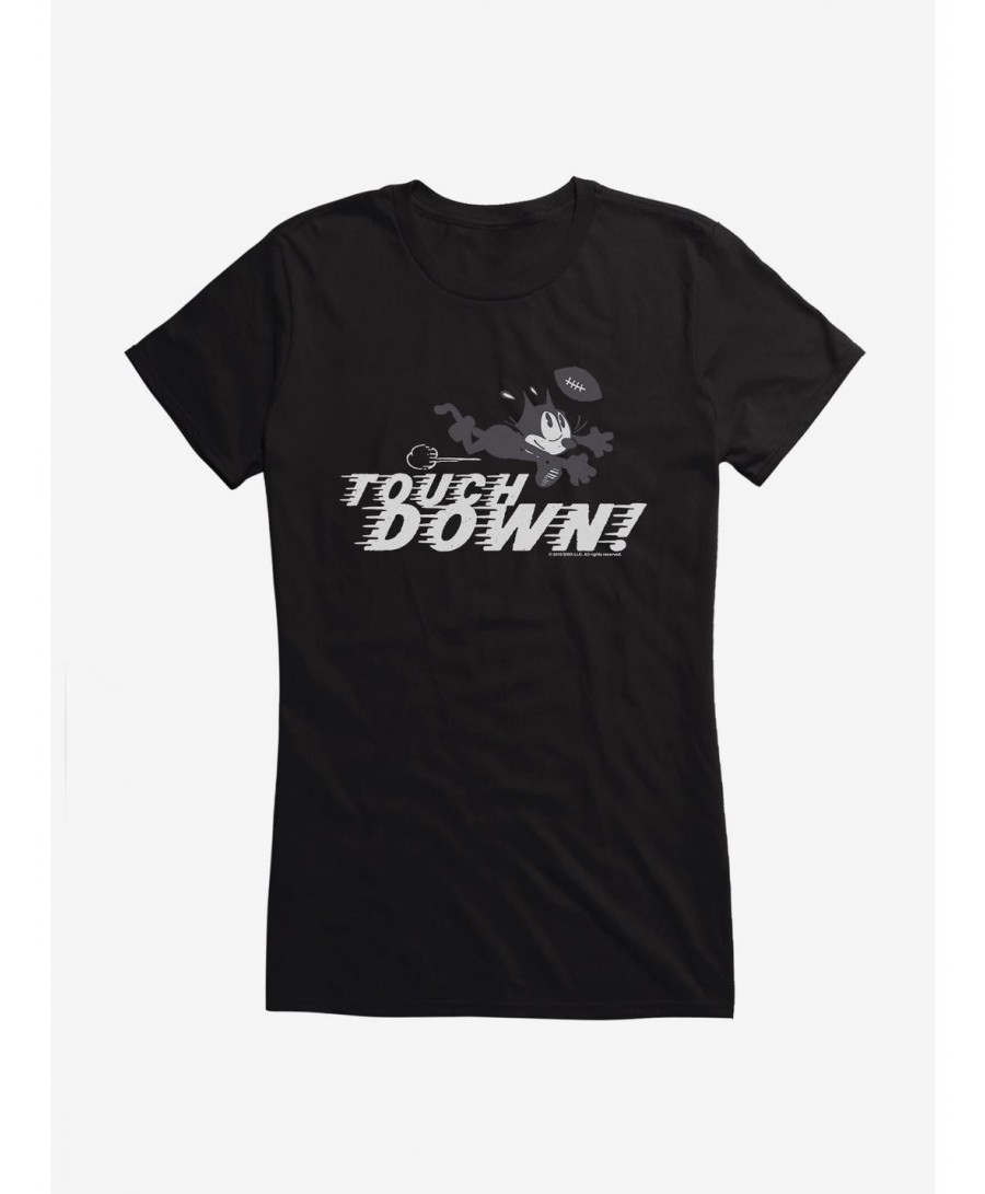 Limited Time Special Felix The Cat Touchdown Football Girls T-Shirt $5.98 T-Shirts