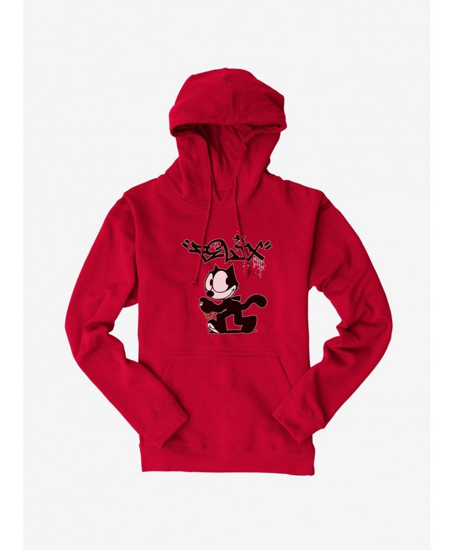 Best Deal Felix The Cat Spray Painting Felix Hoodie $12.21 Hoodies