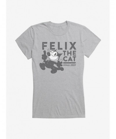 Big Sale Felix The Cat Distressed Logo Girls T-Shirt $8.37 T-Shirts