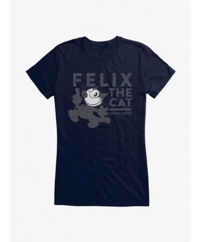 Big Sale Felix The Cat Distressed Logo Girls T-Shirt $8.37 T-Shirts