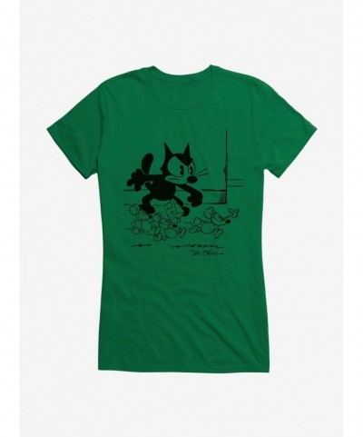 Seasonal Sale Felix The Cat Don't Take The Cheese Girls T-Shirt $8.57 T-Shirts