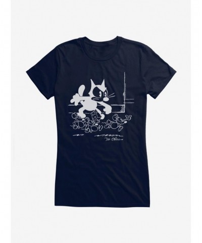 Seasonal Sale Felix The Cat Don't Take The Cheese Girls T-Shirt $8.57 T-Shirts