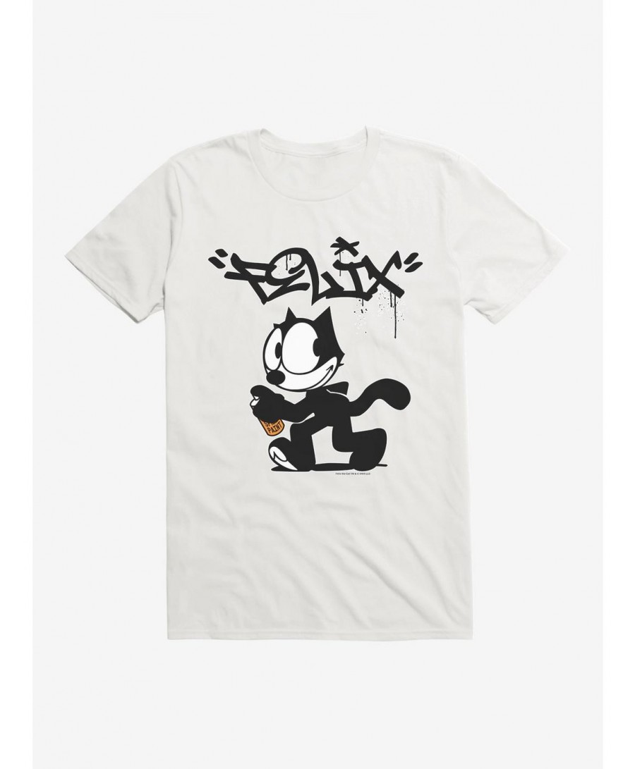 Low Price Felix The Cat Spray Painting Felix T-Shirt $8.03 T-Shirts