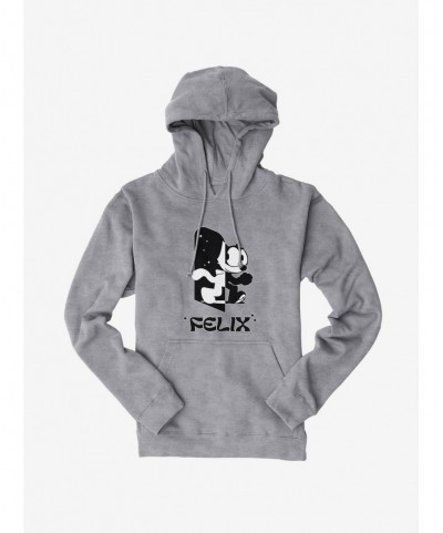 Flash Sale Felix The Cat Black and White Hoodie $17.96 Hoodies