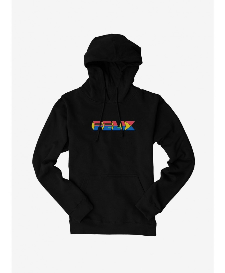 Flash Sale Felix The Cat 90s Cube Felix Text Hoodie $11.14 Hoodies