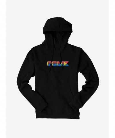 Flash Sale Felix The Cat 90s Cube Felix Text Hoodie $11.14 Hoodies