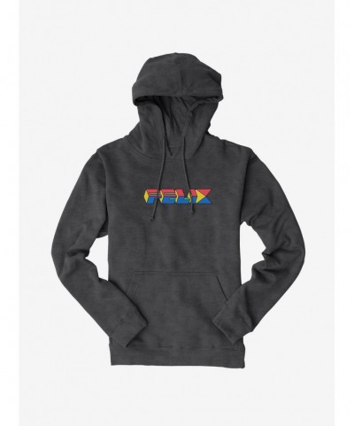 Flash Sale Felix The Cat 90s Cube Felix Text Hoodie $11.14 Hoodies