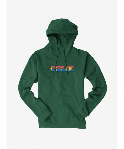 Flash Sale Felix The Cat 90s Cube Felix Text Hoodie $11.14 Hoodies