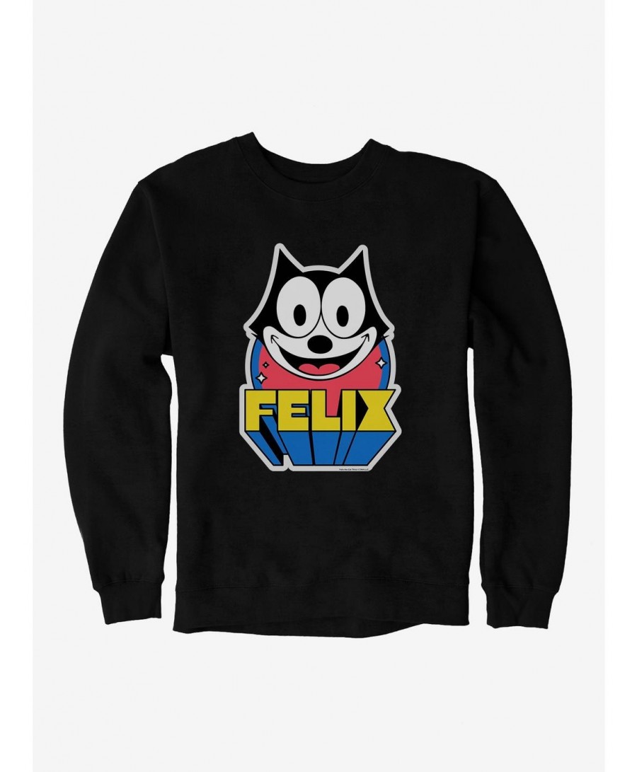 Premium Felix The Cat 3D Block Text Sweatshirt $13.28 Sweatshirts