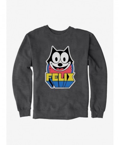 Premium Felix The Cat 3D Block Text Sweatshirt $13.28 Sweatshirts