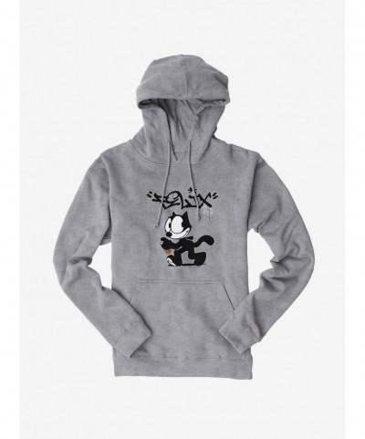 Low Price Felix The Cat Spray Painting Felix Hoodie $13.29 Hoodies