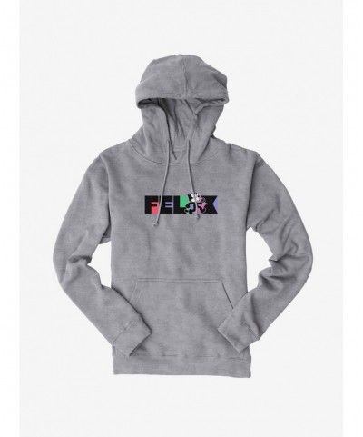 Best Deal Felix The Cat Whistling And Walking Block Text Hoodie $15.09 Hoodies