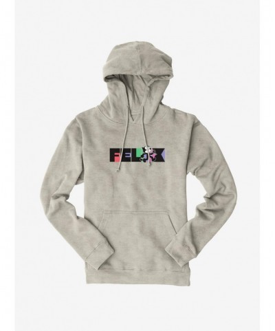 Best Deal Felix The Cat Whistling And Walking Block Text Hoodie $15.09 Hoodies