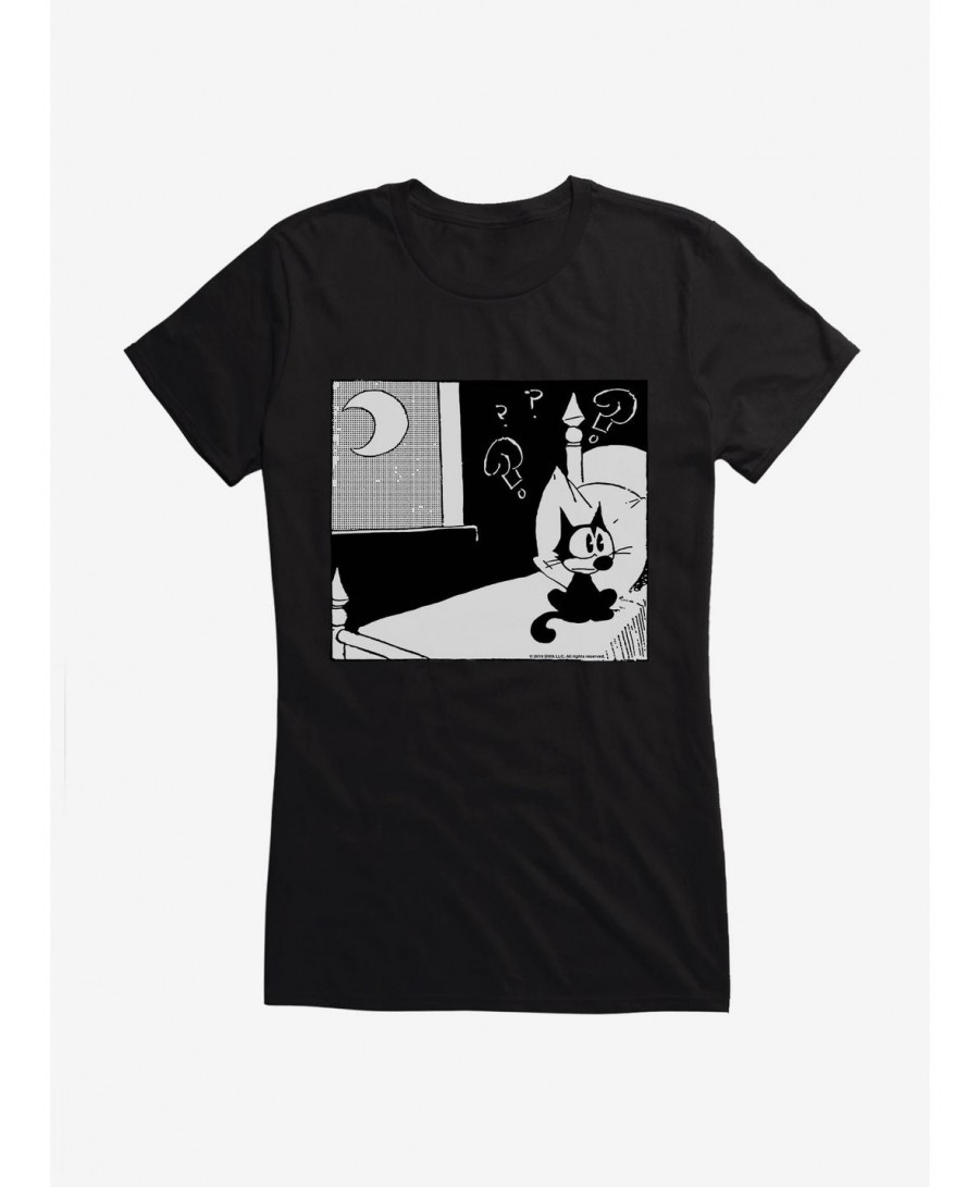 Huge Discount Felix The Cat Confused Of The Dark Girls T-Shirt $7.77 T-Shirts