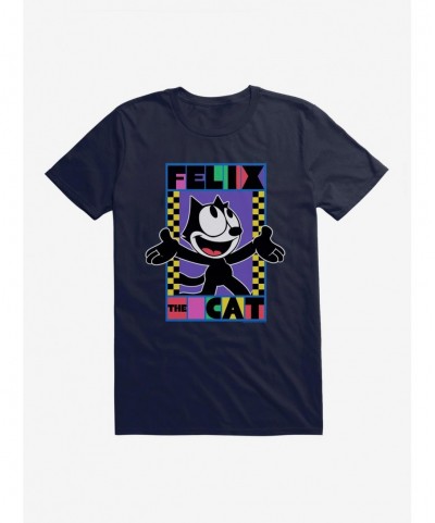 Clearance Felix The Cat 90s Checkers Graphic T-Shirt $8.99 T-Shirts