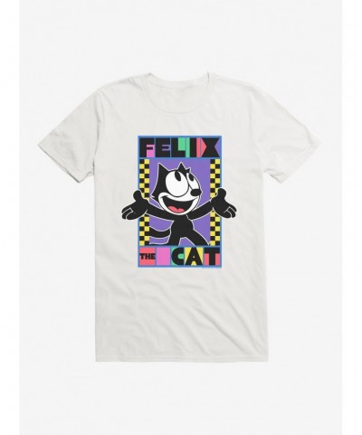 Clearance Felix The Cat 90s Checkers Graphic T-Shirt $8.99 T-Shirts