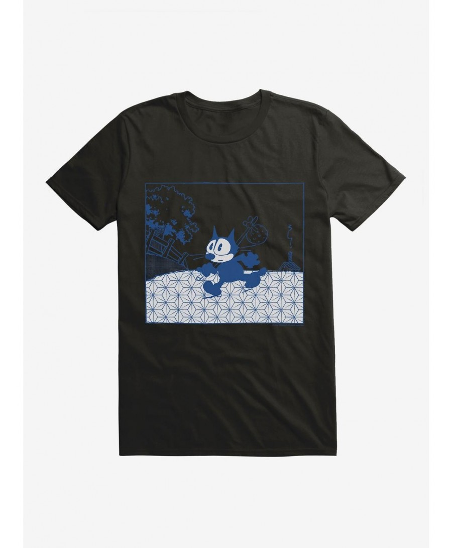 Bestselling Felix The Cat Running Away T-Shirt $5.93 T-Shirts