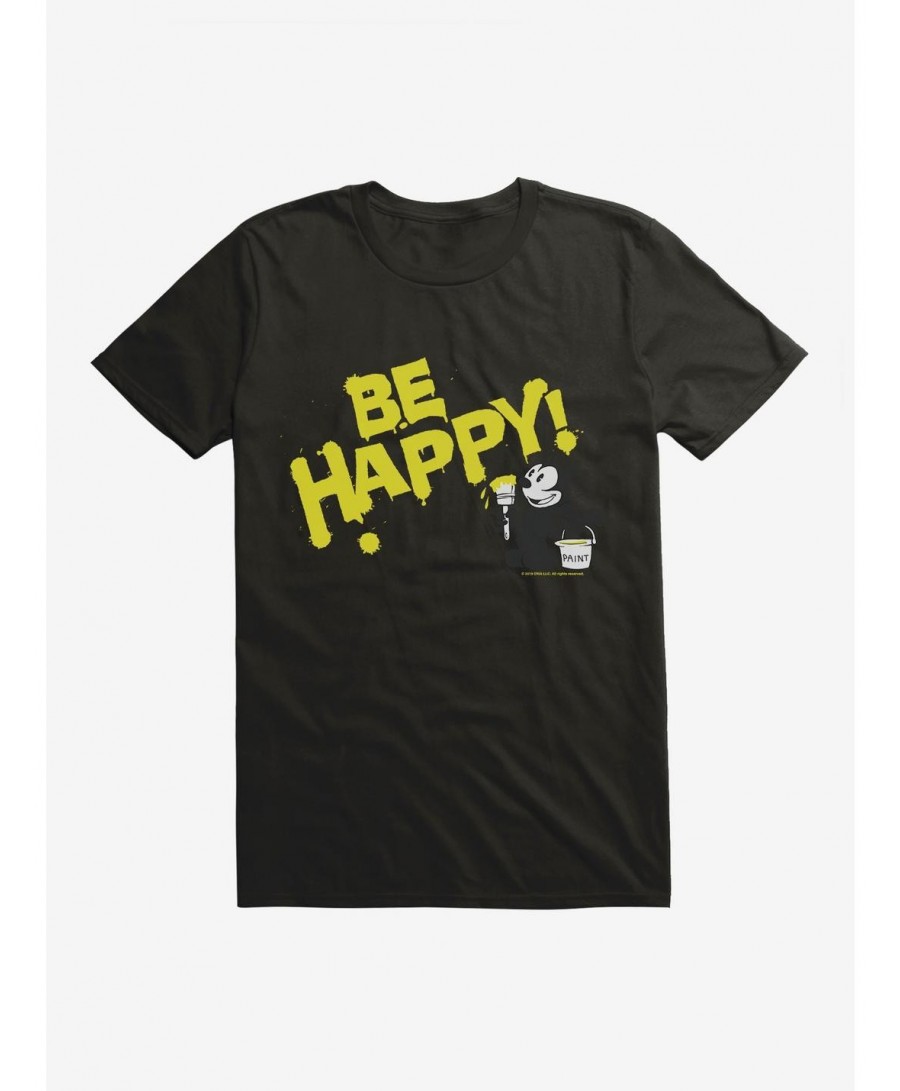 Special Felix The Cat Be Happy! Paint T-Shirt $6.69 T-Shirts