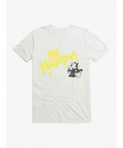 Special Felix The Cat Be Happy! Paint T-Shirt $6.69 T-Shirts