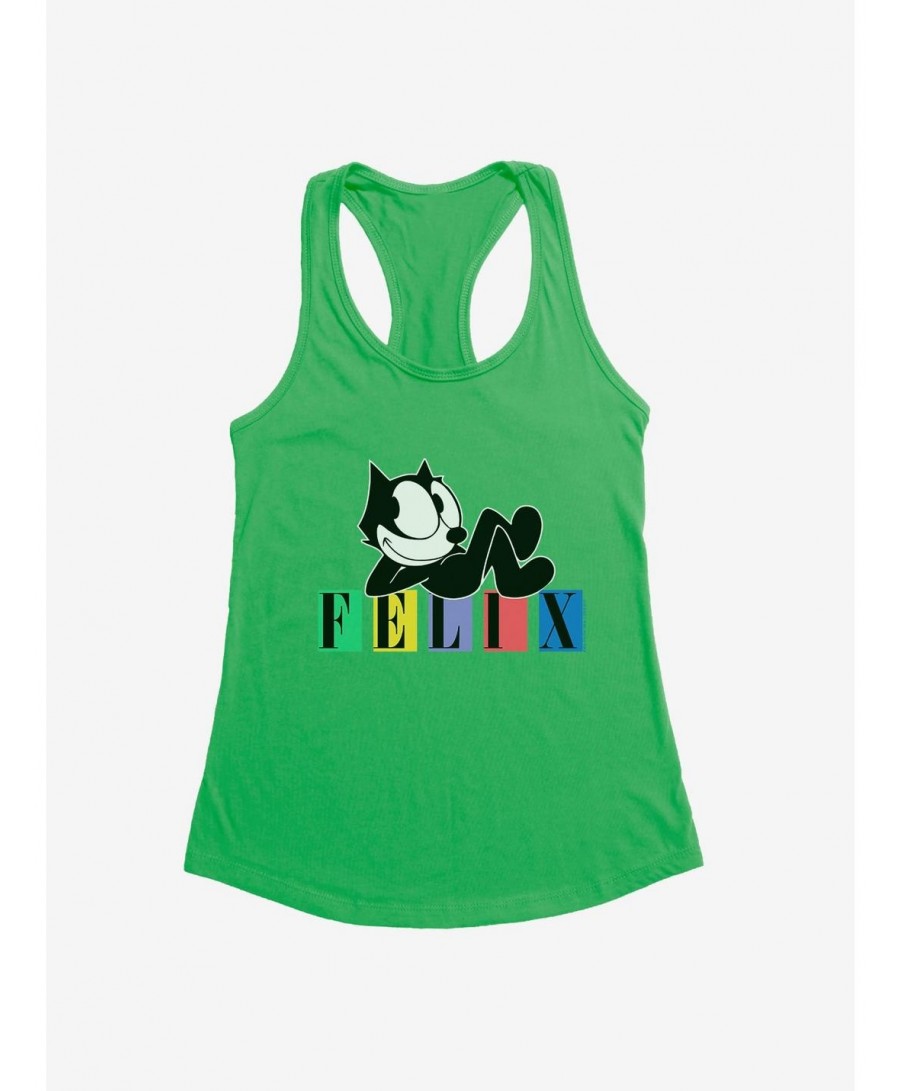 Fashion Felix The Cat Laid Back Felix Girls Tank $9.76 Tanks