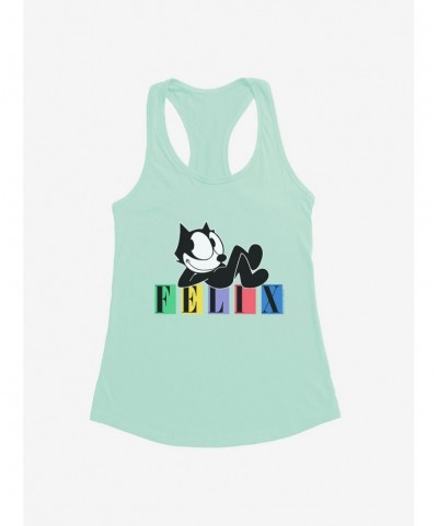 Fashion Felix The Cat Laid Back Felix Girls Tank $9.76 Tanks