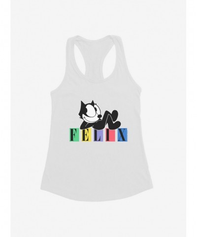 Fashion Felix The Cat Laid Back Felix Girls Tank $9.76 Tanks