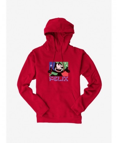 Bestselling Felix The Cat Bright Smile Felix Hoodie $14.37 Hoodies