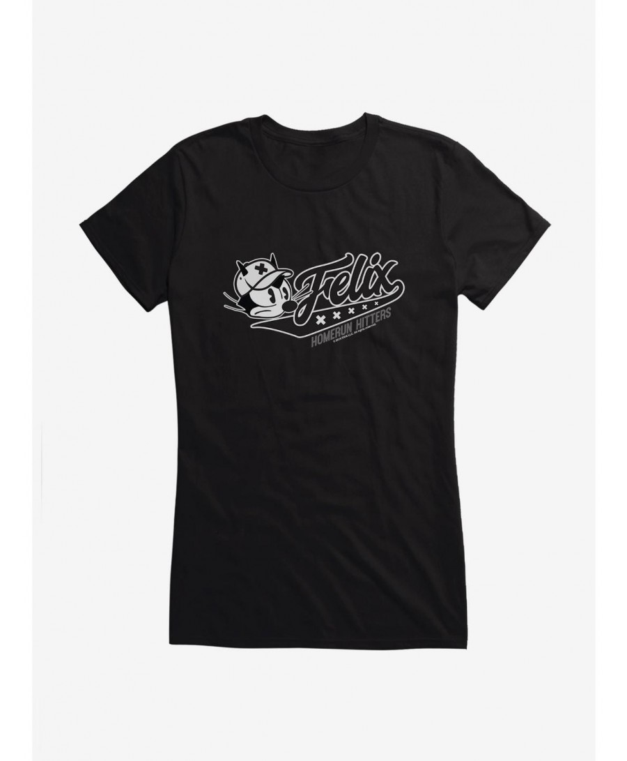 Bestselling Felix The Cat Homerun Hitters Girls T-Shirt $6.18 T-Shirts