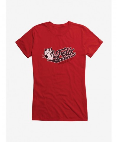 Bestselling Felix The Cat Homerun Hitters Girls T-Shirt $6.18 T-Shirts