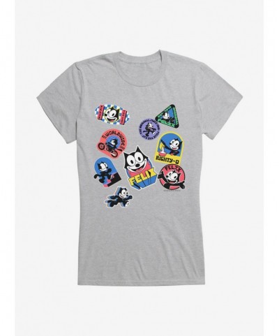 Cheap Sale Felix The Cat Sticker Collection Girls T-Shirt $7.97 T-Shirts