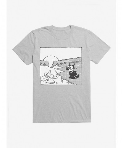 Seasonal Sale Felix The Cat Feeding The Ducks T-Shirt $8.41 T-Shirts