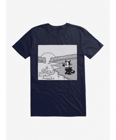 Seasonal Sale Felix The Cat Feeding The Ducks T-Shirt $8.41 T-Shirts