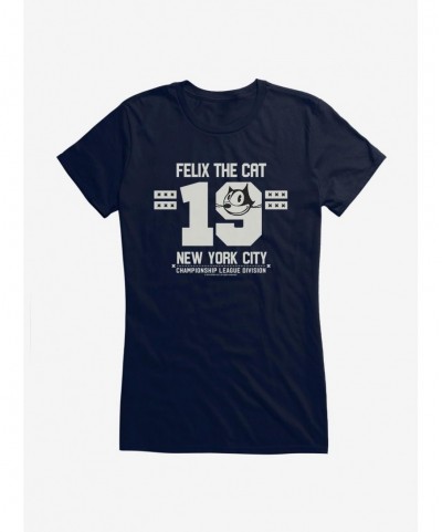 Best Deal Felix The Cat NYC Championship League Division Girls T-Shirt $8.76 T-Shirts