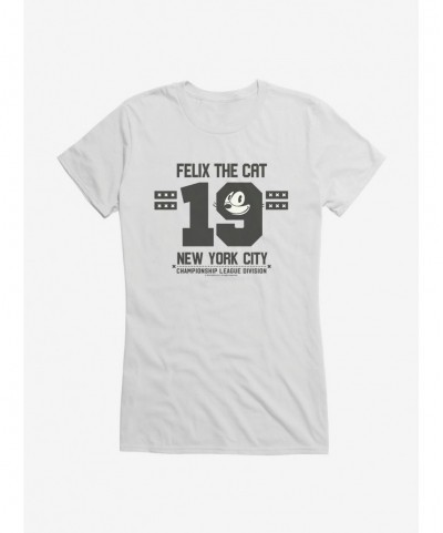 Best Deal Felix The Cat NYC Championship League Division Girls T-Shirt $8.76 T-Shirts