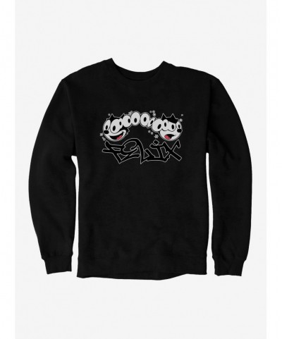 Low Price Felix The Cat Split Personality Graffiti Art Sweatshirt $13.28 Sweatshirts