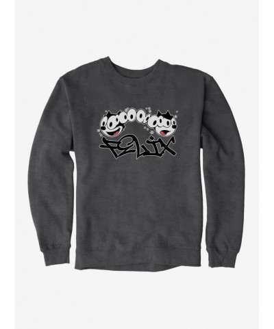 Low Price Felix The Cat Split Personality Graffiti Art Sweatshirt $13.28 Sweatshirts