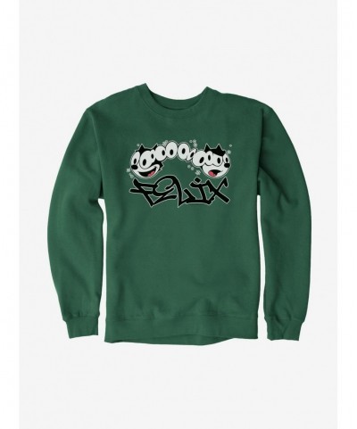 Low Price Felix The Cat Split Personality Graffiti Art Sweatshirt $13.28 Sweatshirts