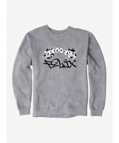 Low Price Felix The Cat Split Personality Graffiti Art Sweatshirt $13.28 Sweatshirts