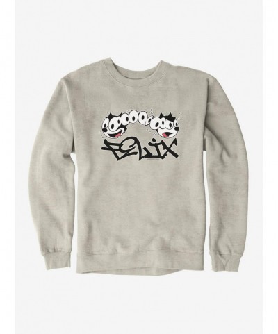 Low Price Felix The Cat Split Personality Graffiti Art Sweatshirt $13.28 Sweatshirts