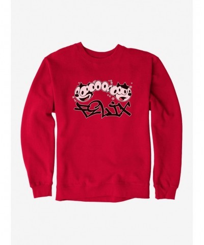 Low Price Felix The Cat Split Personality Graffiti Art Sweatshirt $13.28 Sweatshirts