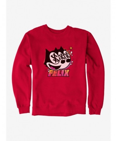 Value Item Felix The Cat Dollar Signs Sweatshirt $14.46 Sweatshirts