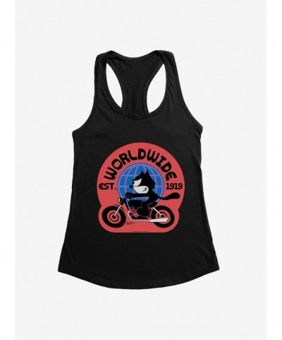 Festival Price Felix The Cat Worldwide Motorcycle Felix Girls Tank $8.37 Tanks