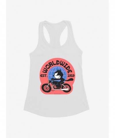 Festival Price Felix The Cat Worldwide Motorcycle Felix Girls Tank $8.37 Tanks