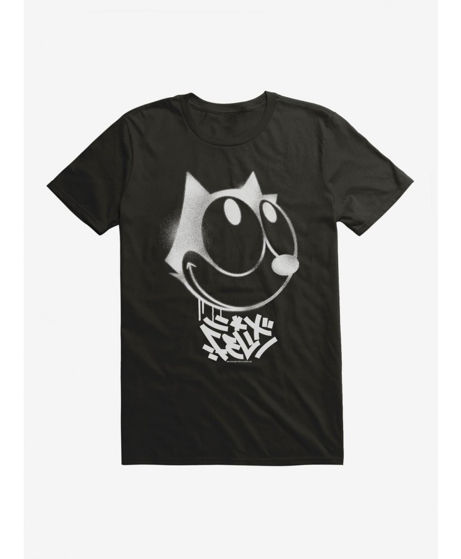 Hot Sale Felix The Cat Graffiti Art Smiling Felix T-Shirt $8.41 T-Shirts